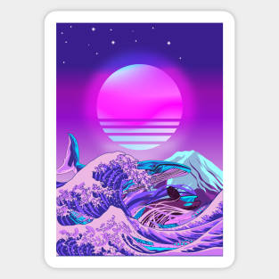 Great Wave off Kanagawa Whale Orca Sticker